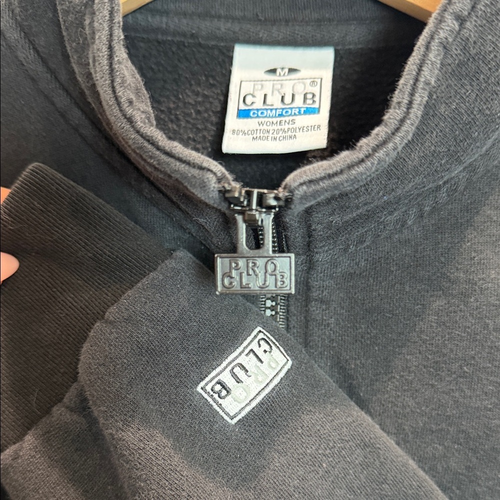 Women’s Black Cropped Half-Zip Turtleneck Sweater - Picture 2 of 3